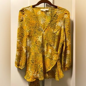 Long sleeved side tie blouse